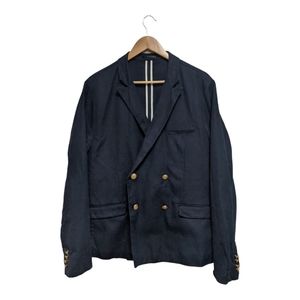 ASOS Navy Blue Double Breasted Blazer, 44"